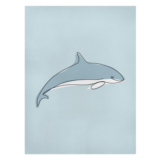 Ryby obrazy Dolphin Line Art