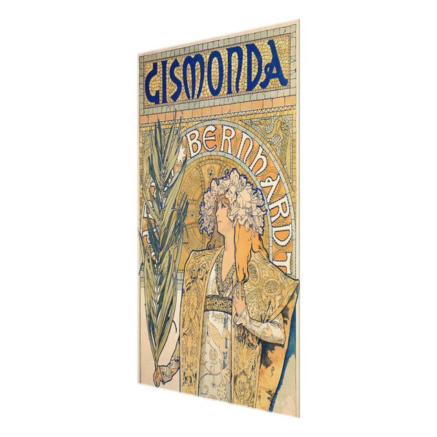 Obrazy na szkle powiedzenia Alfons Mucha - Plakat do sztuki Gismonda