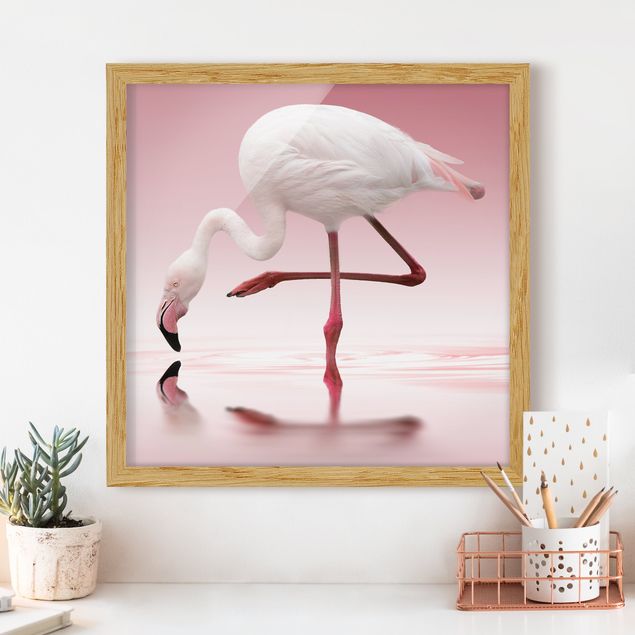 Dekoracja do kuchni Taniec flamingów