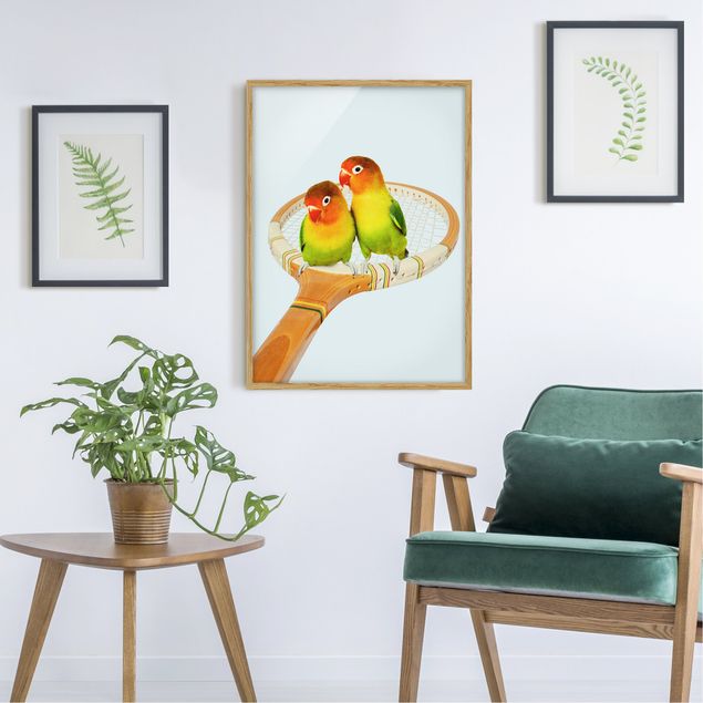 Obrazy w ramie artystyczne Tenis z ptakami