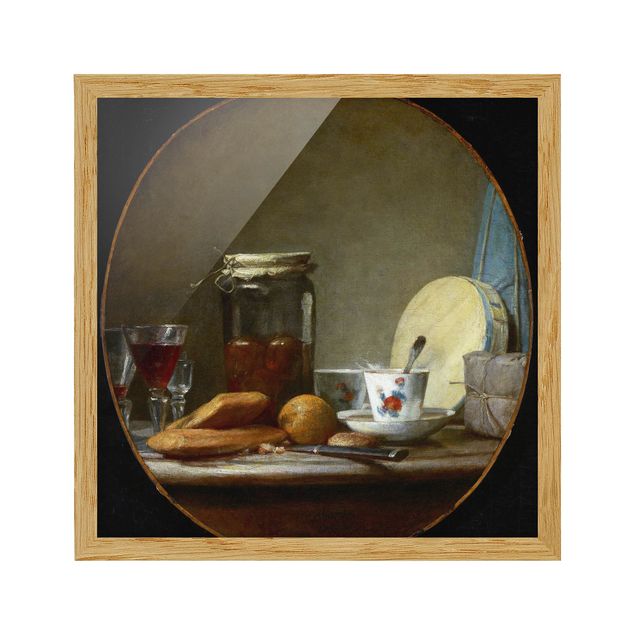 Obrazy w ramie do korytarzu Jean-Baptiste Siméon Chardin - Kieliszek z morelami