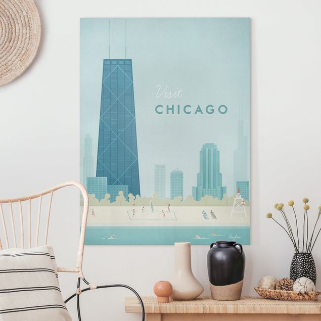 Obrazy na płótnie Ameryka Plakat podróżniczy - Chicago