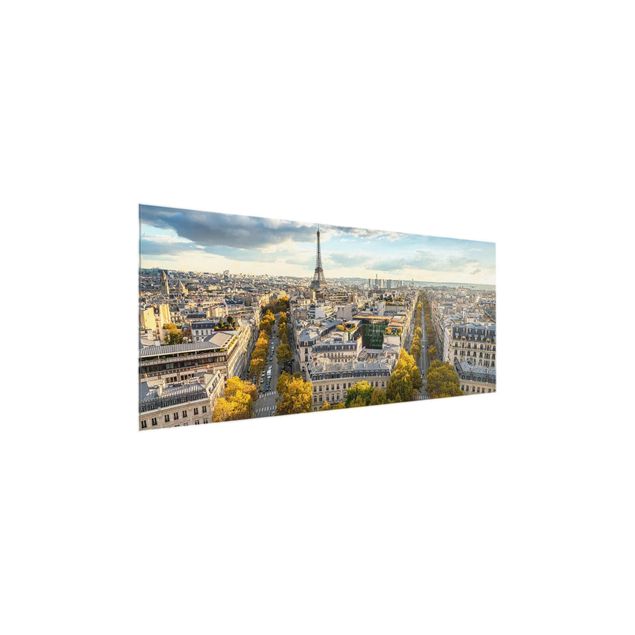 Obrazy na szkle panorama Miły dzień w Paryżu
