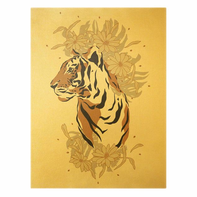 Obraz na płótnie Zwierzęta safari - portret tygrysa