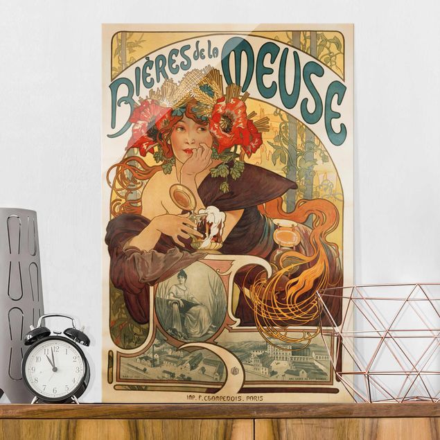 Obrazy portret Alfons Mucha - Plakat do piwa La Meuse