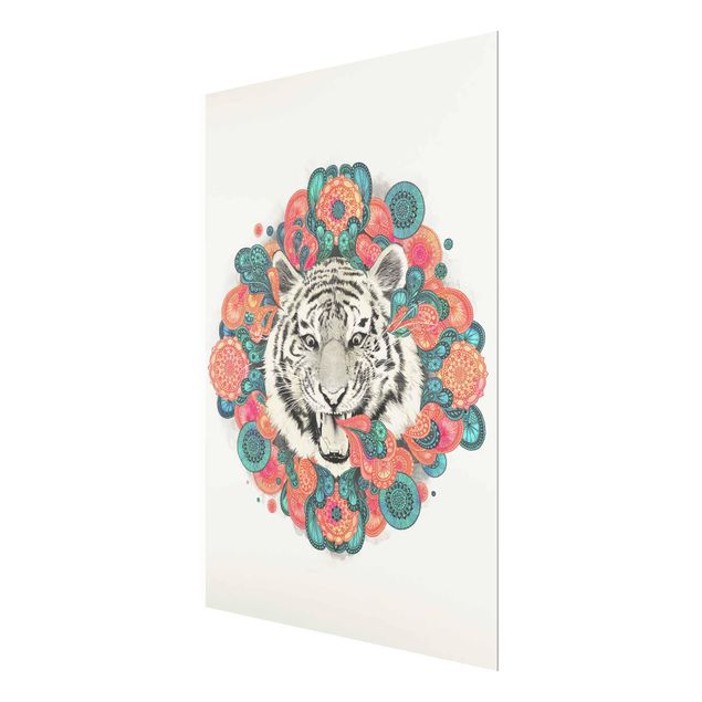 Tygrys obraz Ilustracja tygrysa Rysunek mandala paisley