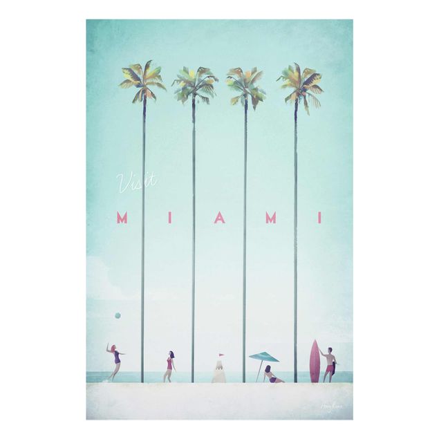 Obrazy na szkle krajobraz Plakat podróżniczy - Miami