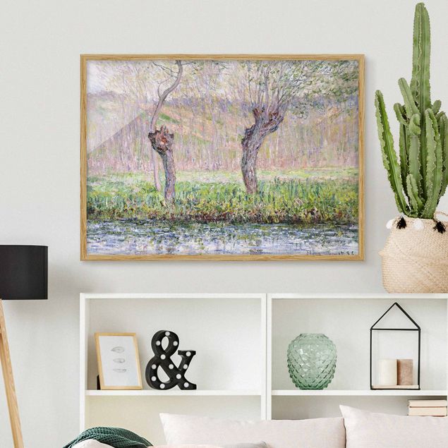 Dekoracja do kuchni Claude Monet - Drzewa wierzbowe na wiosnę