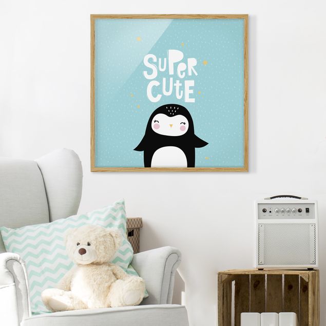 Obrazy w ramie dla dzieci Super uroczy pingwinek