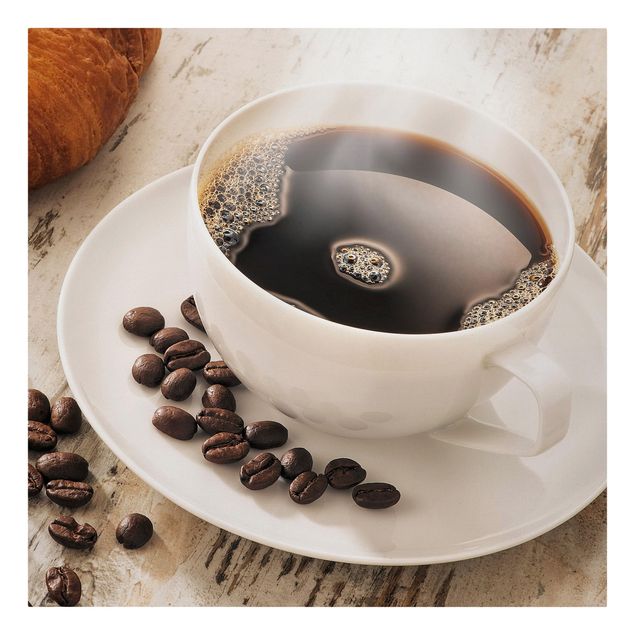 Obrazy na płótnie Filiżanka kawy z ziarnami kawy