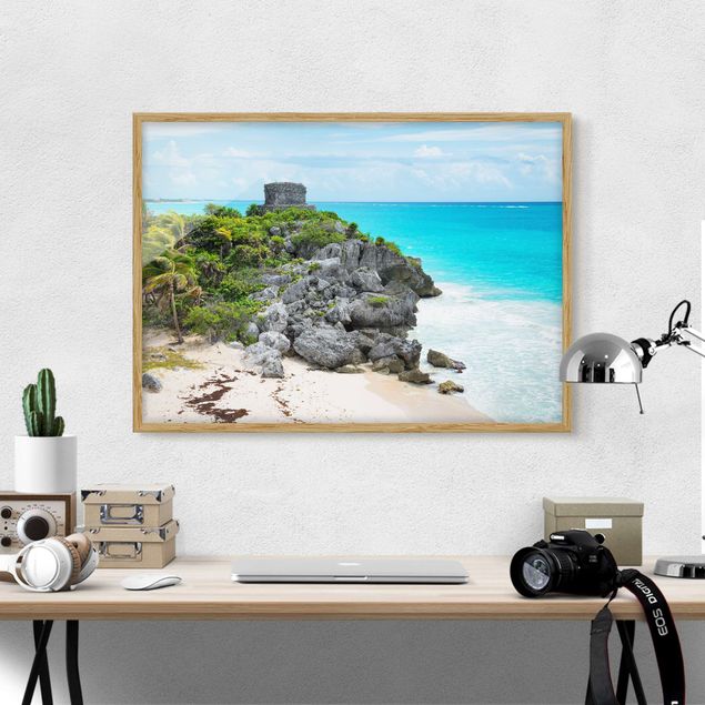 Obrazy w ramie artystyczny Wybrzeże Karaibskie Ruiny Tulum