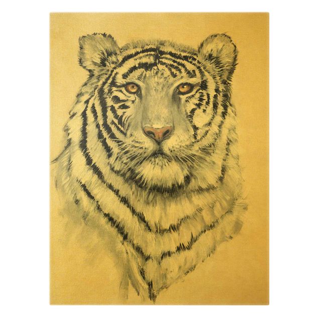 Obrazy na ścianę Portret białego tygrysa I