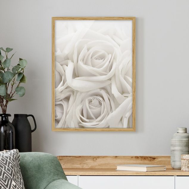 Obrazy w ramie do korytarzu Białe róże
