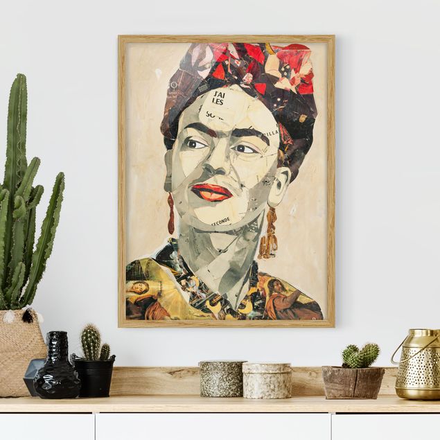 Obrazy w ramie artystyczny Frida Kahlo - kolaż Nr 2