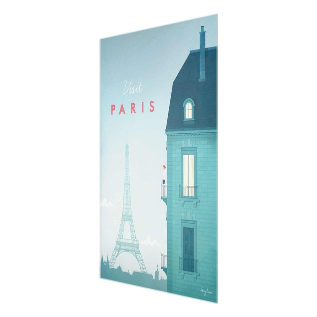 Obrazy na szkle artyści Plakat podróżniczy - Paryż