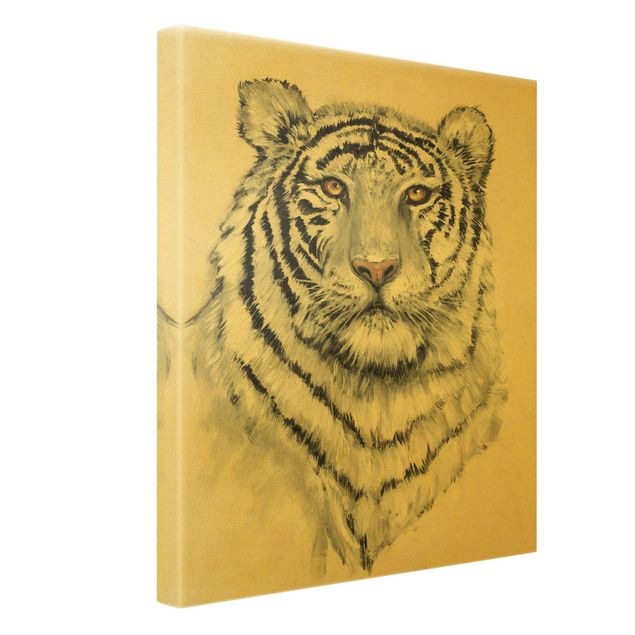 Obraz na płótnie Portret białego tygrysa I