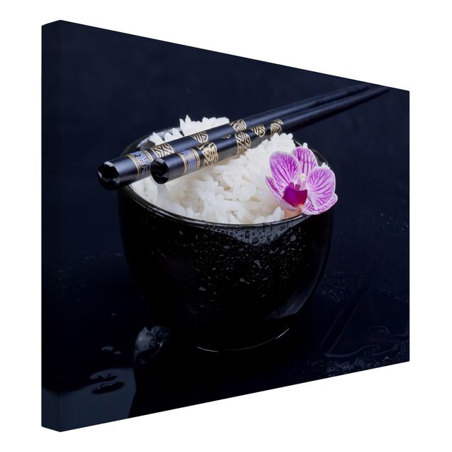 Obrazy nowoczesny Miska na ryż z orchideą