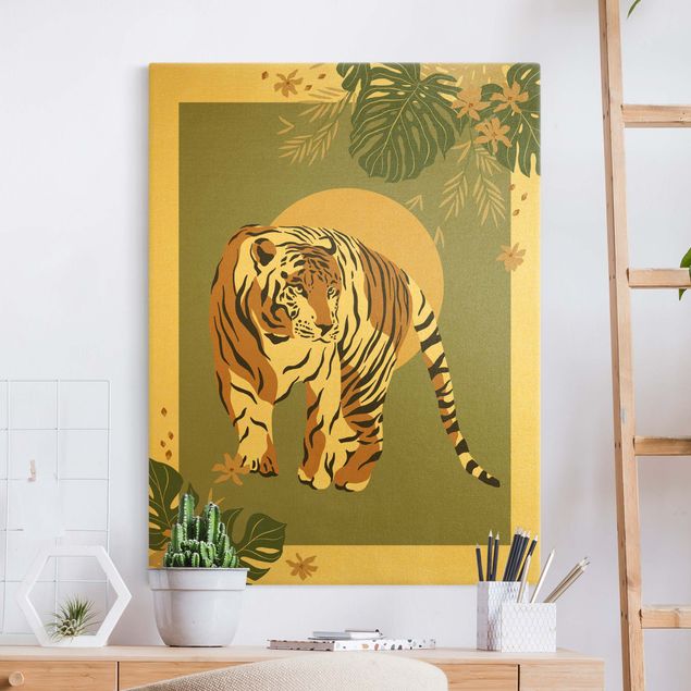 Obrazy do salonu nowoczesne Zwierzęta safari - Tygrys