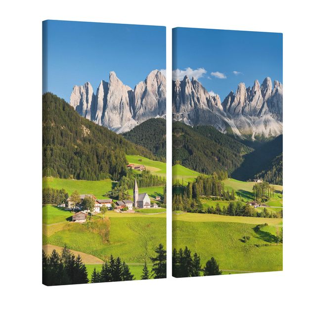 Góry obraz Geislerspitzen w Południowym Tyrolu