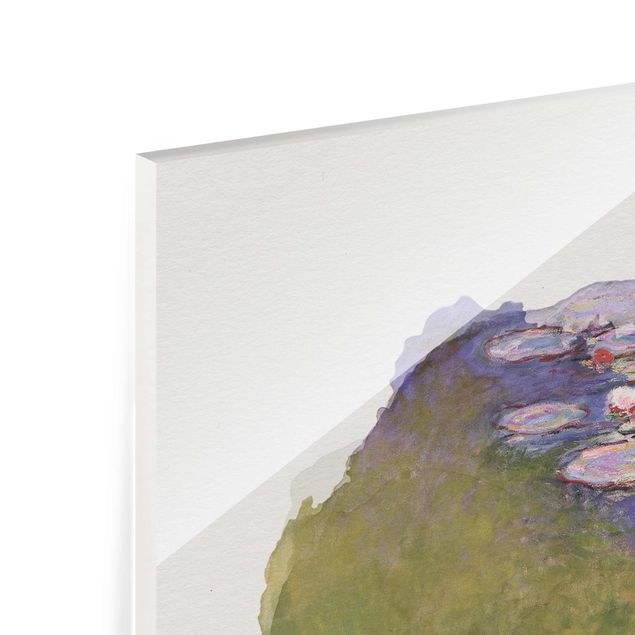 Obrazy na szkle krajobraz Akwarele - Claude Monet - Lilie wodne