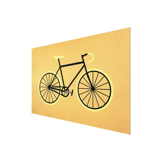 Obraz pomarańczowy Rower w kolorze żółtym