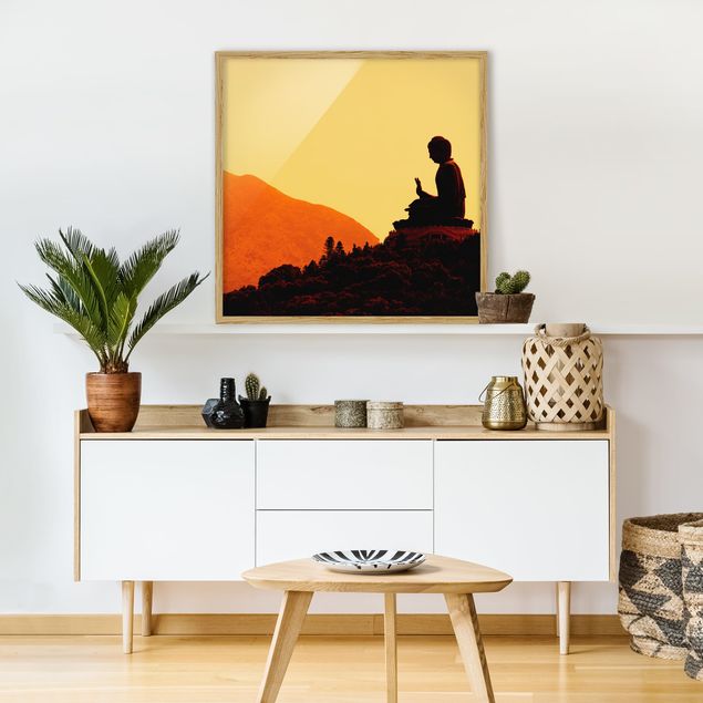 Obrazy w ramie do korytarzu Budda gniazdujący