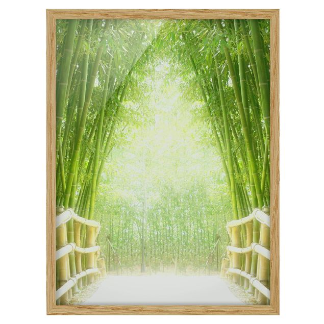 Obrazy w ramie do łazienki Droga bambusowa