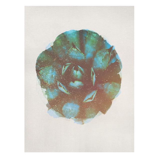 Obrazy motywy kwiatowe Akwarele - Niebieska agawa