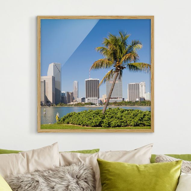 Dekoracja do kuchni Miami Beach Skyline