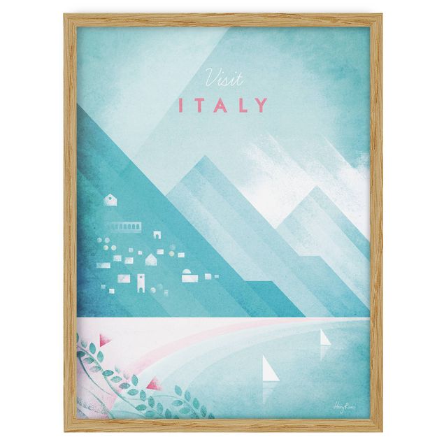 Obrazy w ramie krajobraz Plakat podróżniczy - Włochy