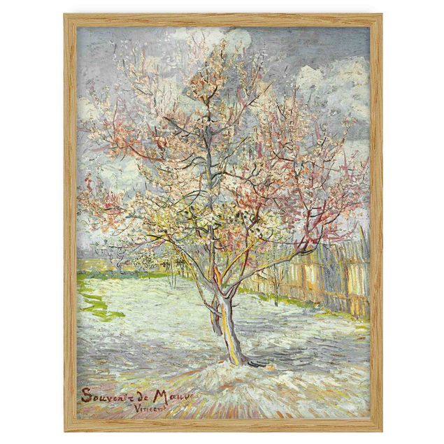 Obrazy w ramie krajobraz Vincent van Gogh - Kwitnące drzewa brzoskwiniowe