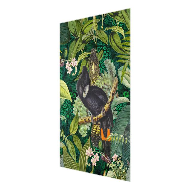 Obrazy dżungla Kolorowanka - Kakadu w dżungli