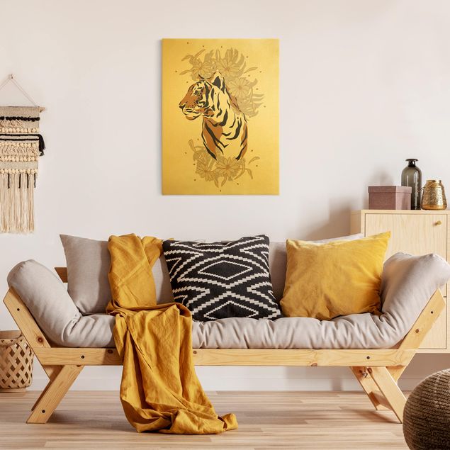 Obrazy na płótnie zwierzęta Zwierzęta safari - portret tygrysa