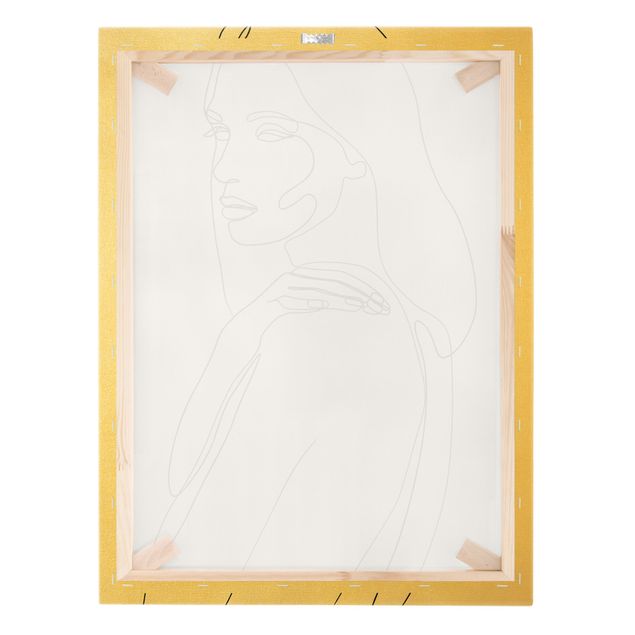 Artystyczne obrazy Line Art Woman Shoulder czarno-biały