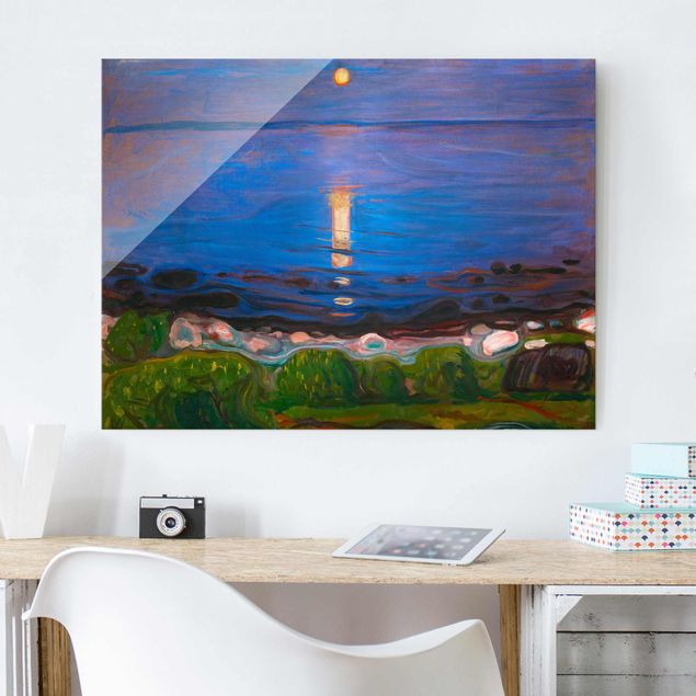 Obrazy do salonu nowoczesne Edvard Munch - Letnia noc nad morzem