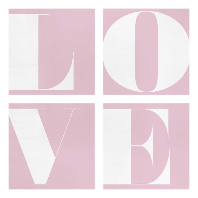 Obrazy powiedzenia Antiqua Letter Love Rosé