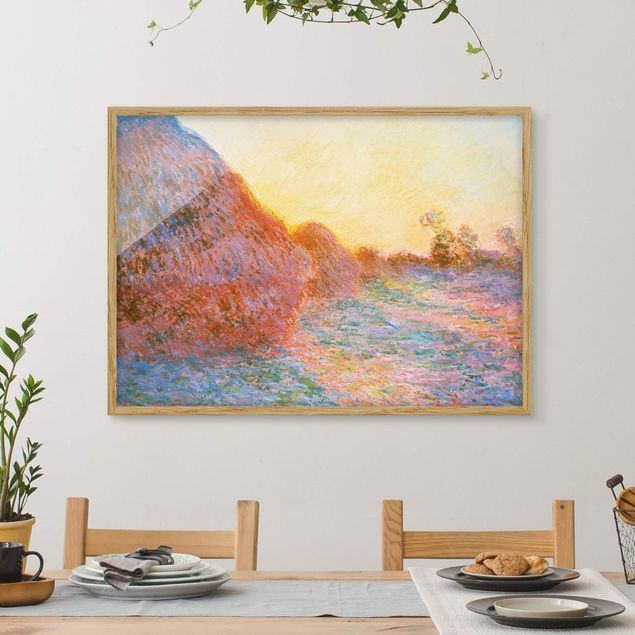 Dekoracja do kuchni Claude Monet - Straw Ricks