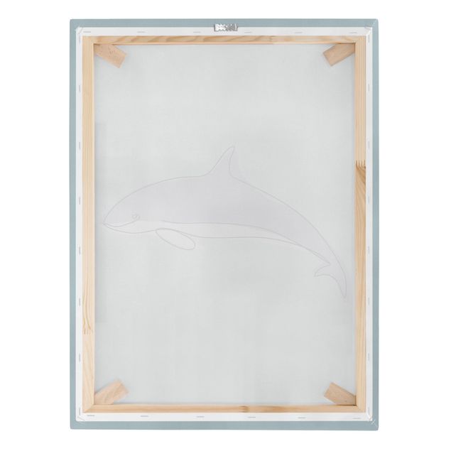 Obrazy na płótnie zwierzęta Dolphin Line Art