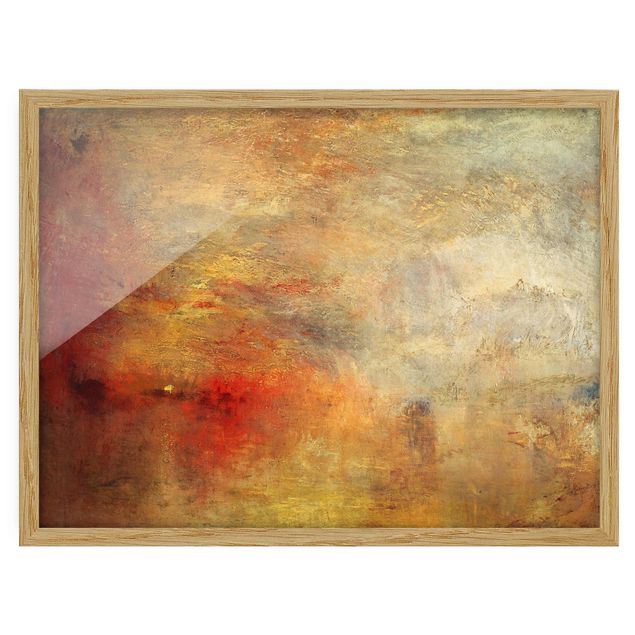 Obrazy w ramie do korytarzu Joseph Mallord William Turner - Zachód słońca nad jeziorem