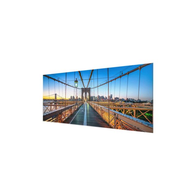 Obrazy nowoczesne Poranny widok z mostu brooklyńskiego