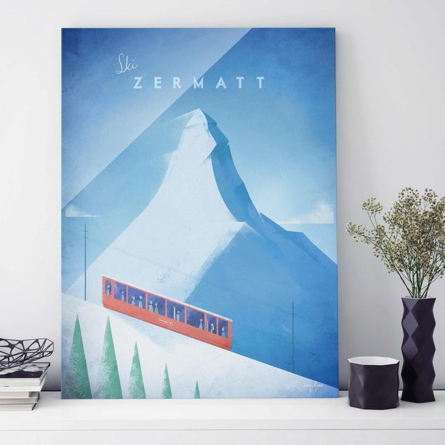 Obrazy na szkle architektura i horyzont Plakat podróżniczy - Zermatt