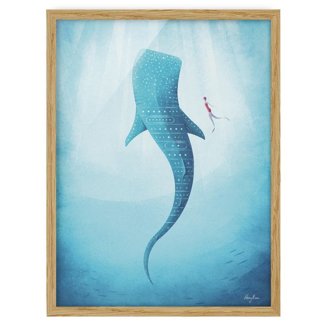Obrazy w ramie do łazienki Rekin wielorybi