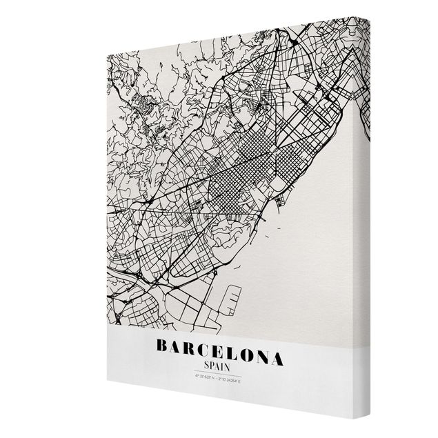 Obraz mapa świata City Map Barcelona - Klasyczna