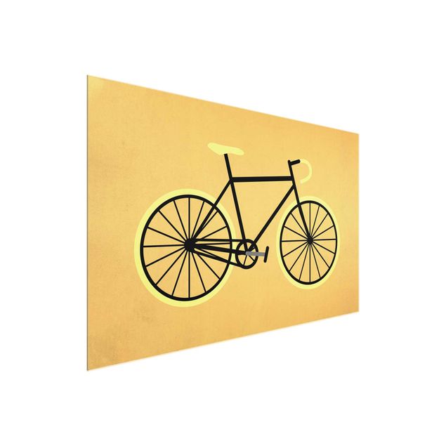 Obrazy nowoczesne Rower w kolorze żółtym