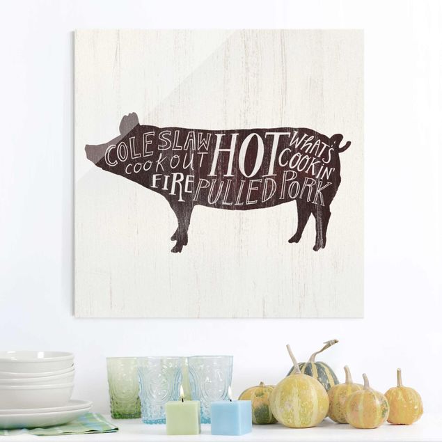 Dekoracja do kuchni Gospodarstwo BBQ - świnia
