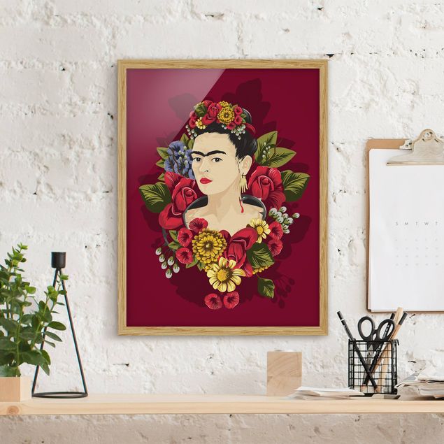 Obrazy w ramie artystyczne Frida Kahlo - Róże