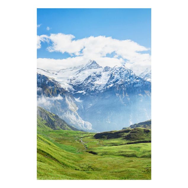 Obrazy na szkle góra Szwajcarska panorama alpejska