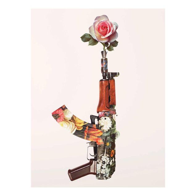 Obrazy na szkle artyści Broń z różą