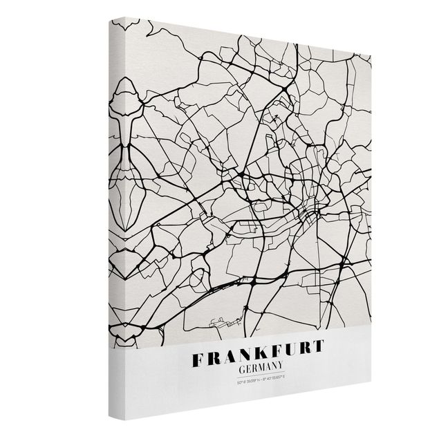 Obrazy powiedzenia Mapa miasta Frankfurt - Klasyczna