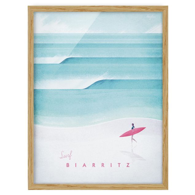 Obrazy w ramie plaża Plakat podróżniczy - Biarritz